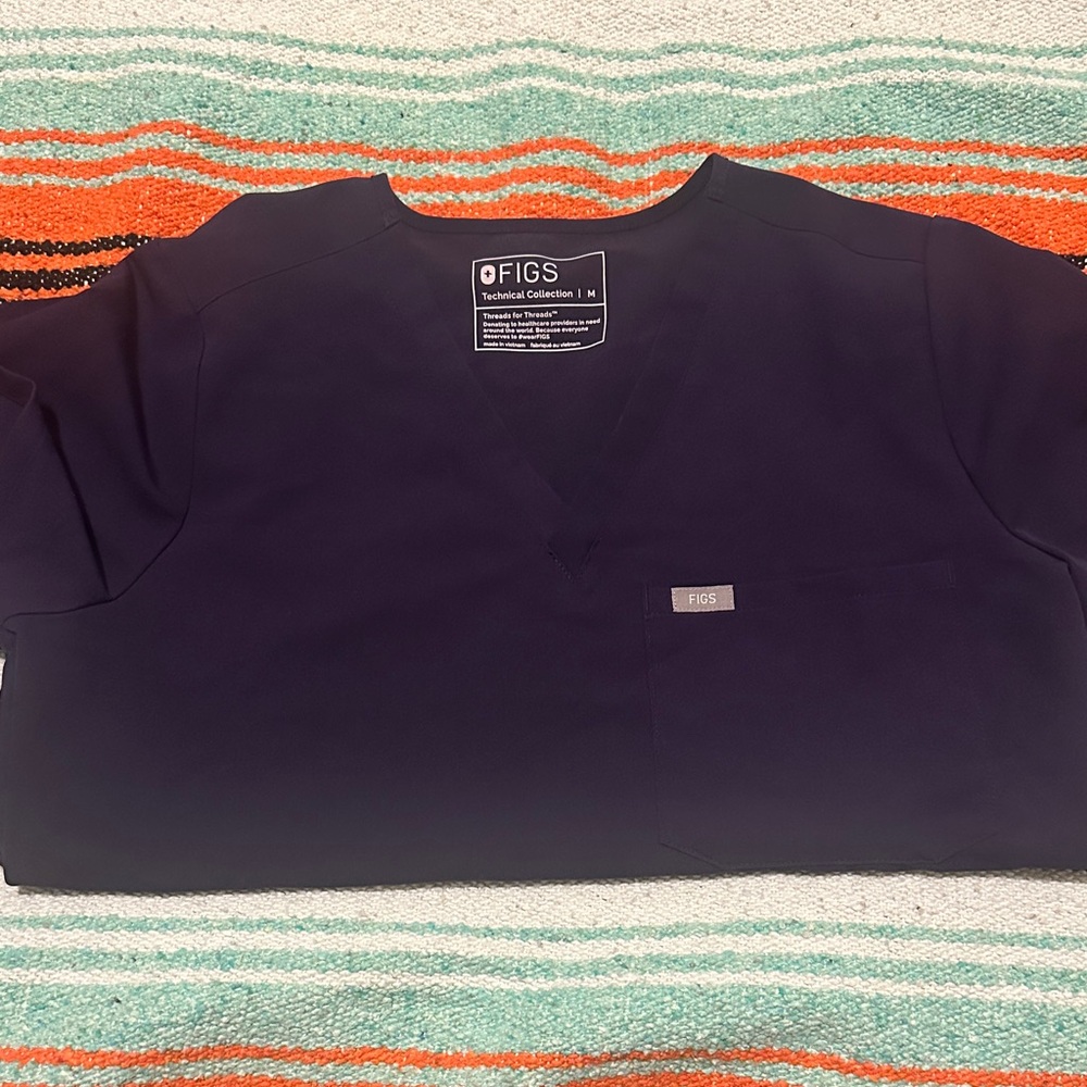 Figs Purple Jam Scrub Top Medium